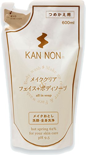 【メイクも落とせる!観音温泉 フェイス&ボディソープ 詰替え用 600ml】" 地下600mから汲み上げた清ぼくな“超軟水”強アルカリ単純泉!