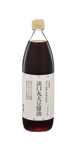 【販売好調!】大徳醤油 淡口丸大豆醤油 900ml